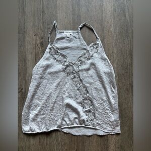 Love on a Hanger Gray Asymmetrical Embellished Camisole